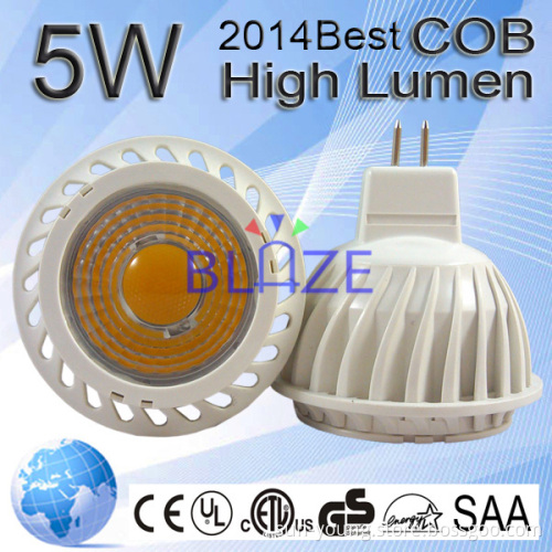 2014 Hot sale High CRI 450LM Spotlighting MR16 COB LED Spot Light 5W